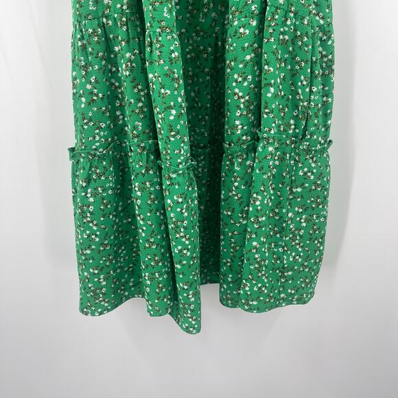 CECE Dress Size Extra Small Green Halter Swing Floral Tie Back Harmony Blossoms - Picture 7 of 10